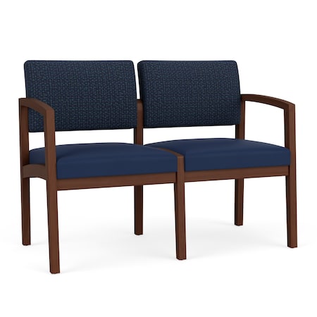 Lesro 2 Seat Tandem Seating W/ No Center Arm, 44 in W 26 in L 31.5 in H, Lenox Series LW2101